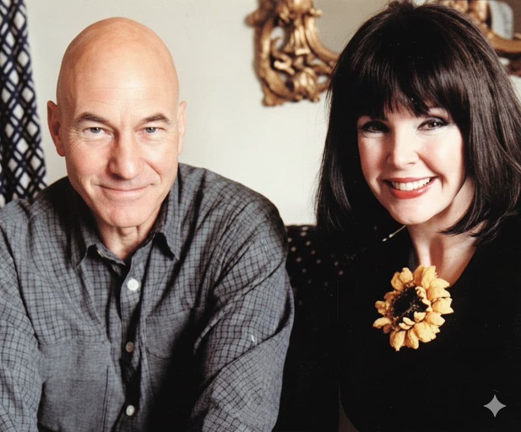 Cheryl North with Patrick Stewart